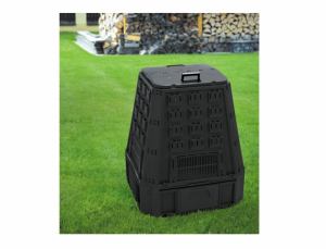 Kompostér plastový černý 630l