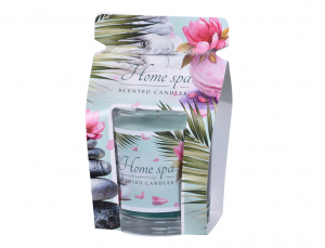 Svíčka ve skle AROMA TRIO Home spa vonná 130g