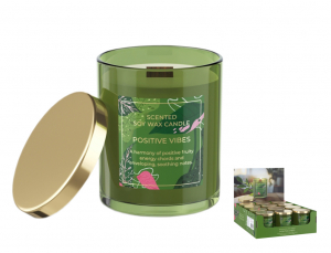 Svíčka ve skle POSITIVE VIBES vonná 220g