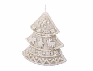 Svíčka STROMEČEK VANILKA vánoční stearinová 9x9,5cm